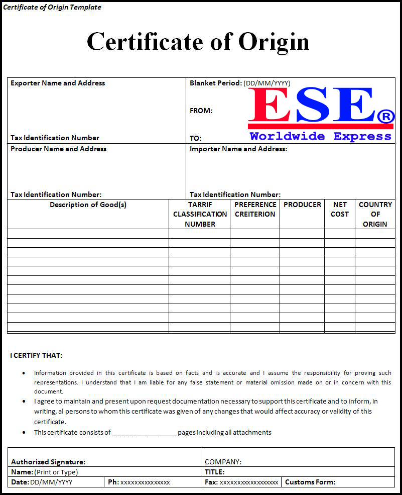 Giay chung nhan xuat xu hang hoa
